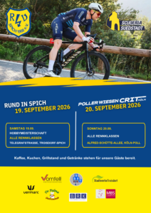 Plakat Rund in Spich 2026 – Radrennen am 19. September in Troisdorf-Spich